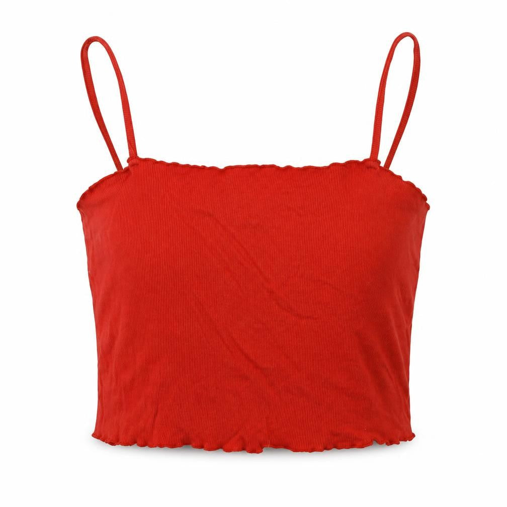 Womens UK Size 16 Topshop Red Basic T-Shirt