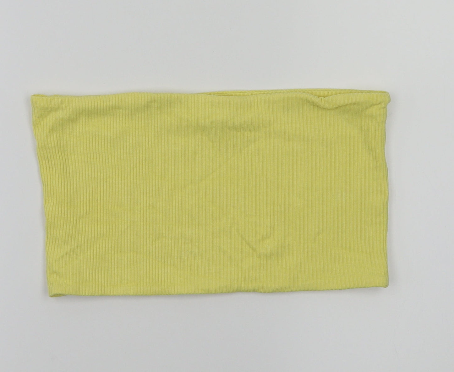 Womens UK Size 12 Topshop Yellow Basic T-Shirt