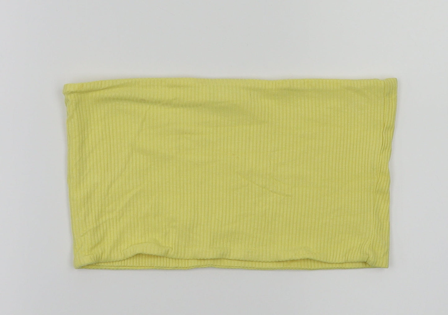 Womens UK Size 12 Topshop Yellow Basic T-Shirt