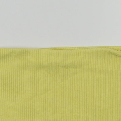Womens UK Size 12 Topshop Yellow Basic T-Shirt