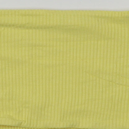 Womens UK Size 12 Topshop Yellow Basic T-Shirt