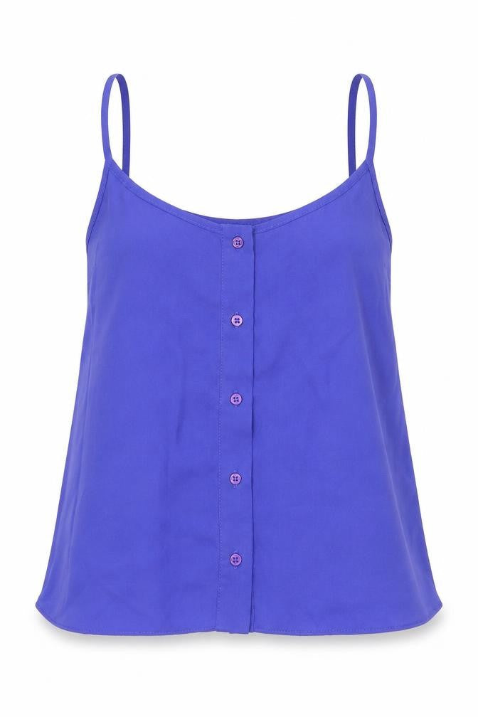 Womens UK Size 6 Topshop Blue Basic T-Shirt