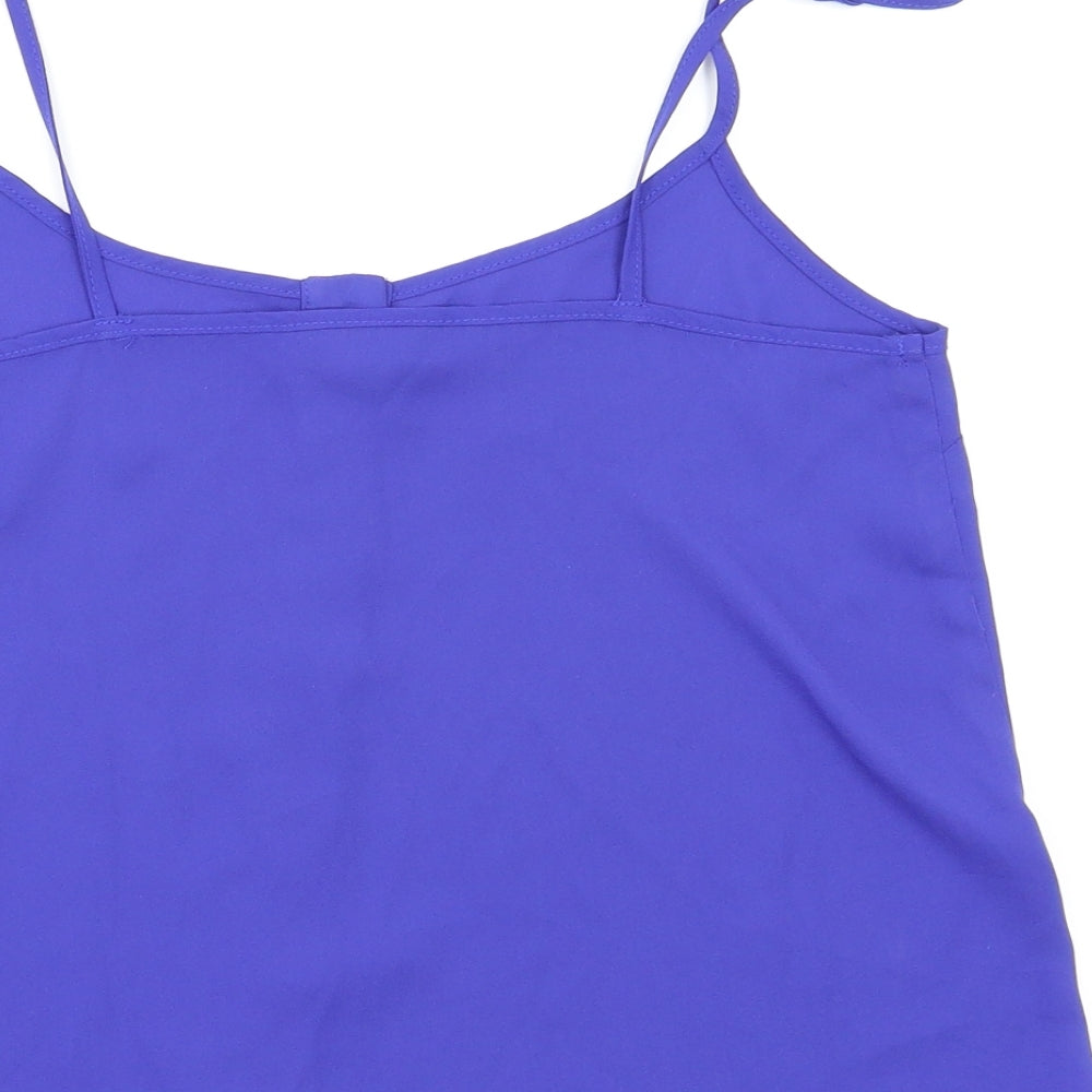 Womens UK Size 6 Topshop Blue Basic T-Shirt