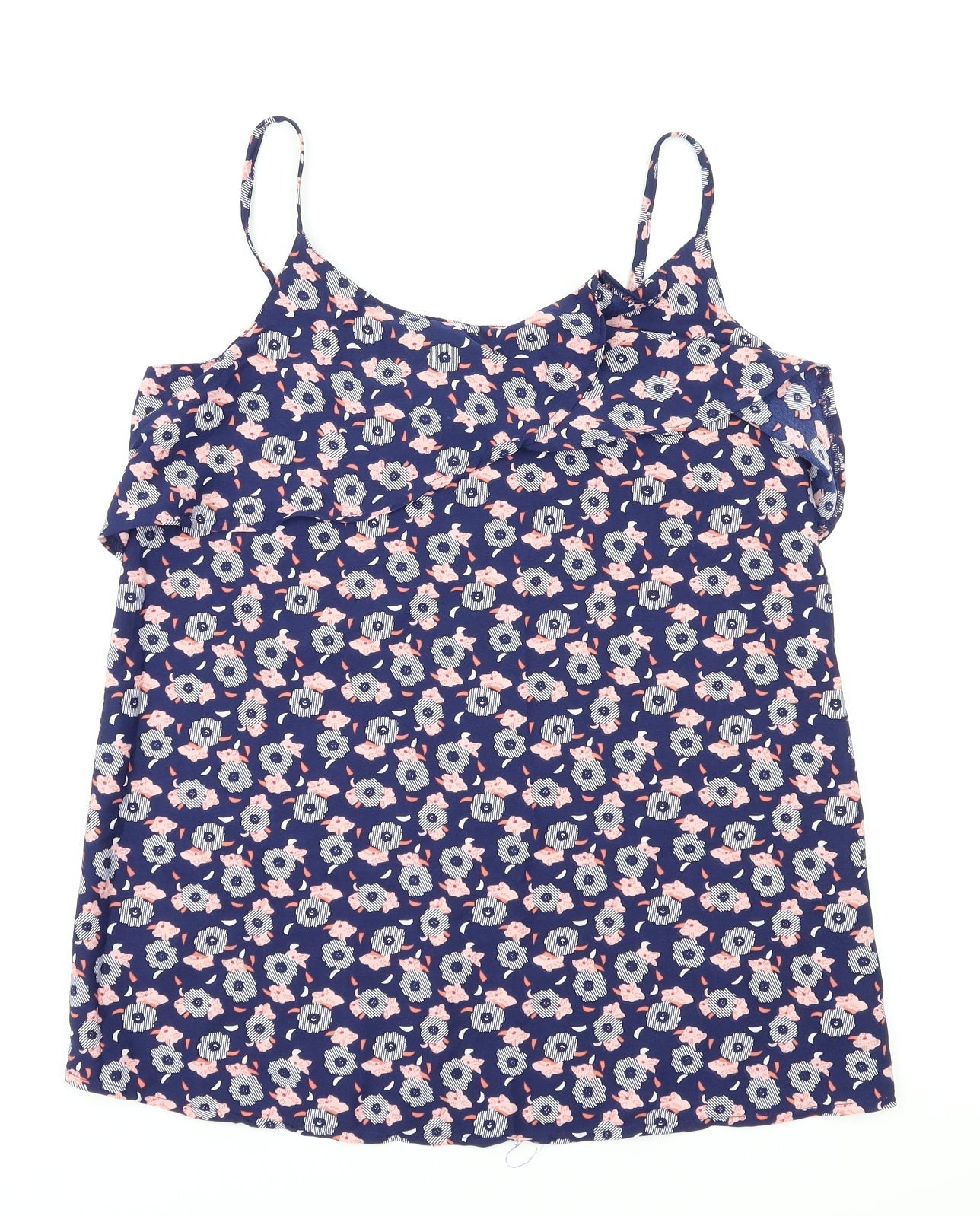 Womens UK Size 8 Pep & co Blue Basic T-Shirt