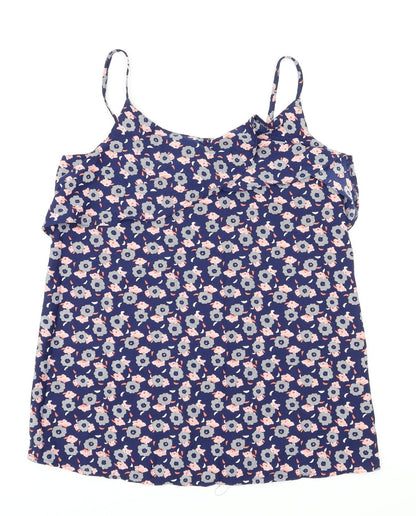 Womens UK Size 8 Pep & co Blue Basic T-Shirt