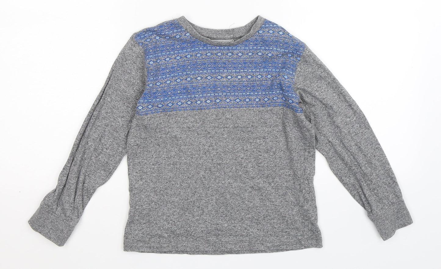 Matalan Boys Grey Geometric  Basic T-Shirt Size 6-7 Years