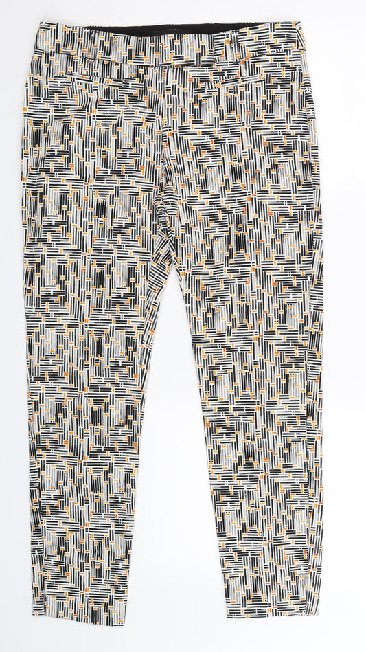 Womens UK Size 8 NEXT Extra-Slim Fit  Multicoloured Trousers