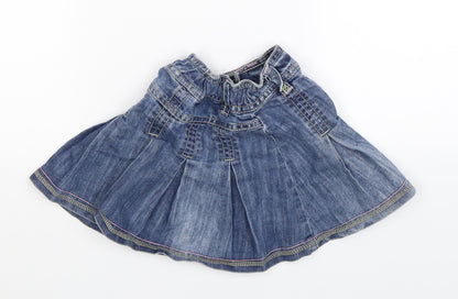 NEXT Girls Blue  Denim Flare Skirt Size 3 Years