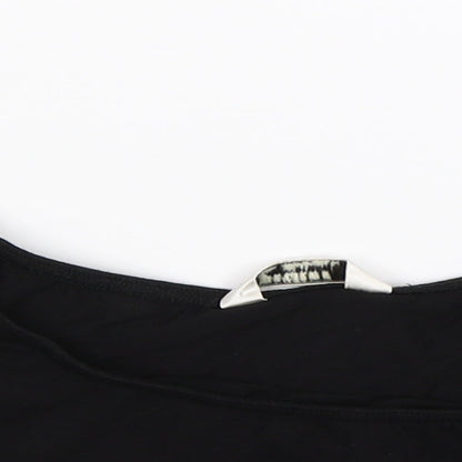 Miss Selfridge Womens Black   Cropped Tank Size 6