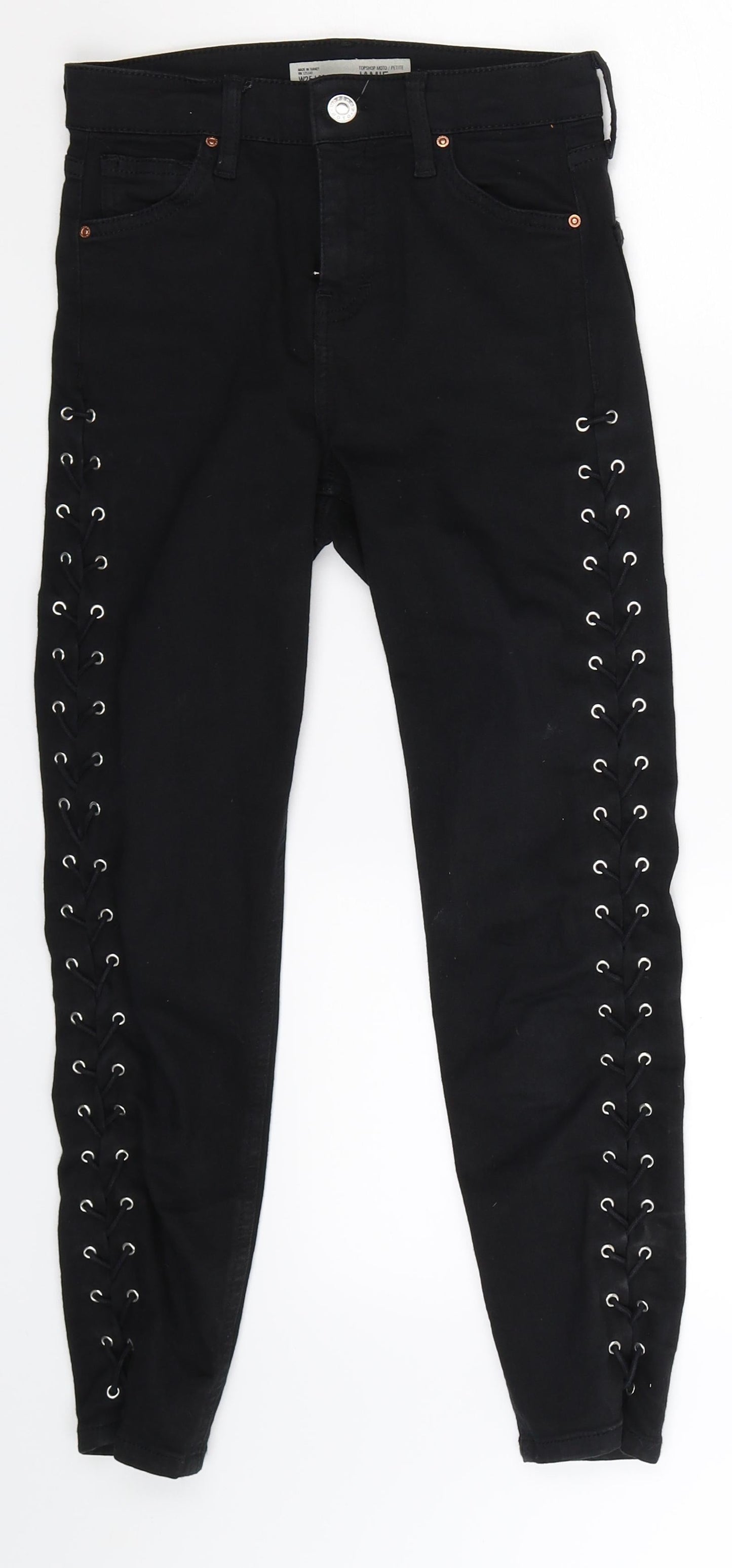 Topshop Womens Black  Denim Skinny Jeans Size 25 in L28 in