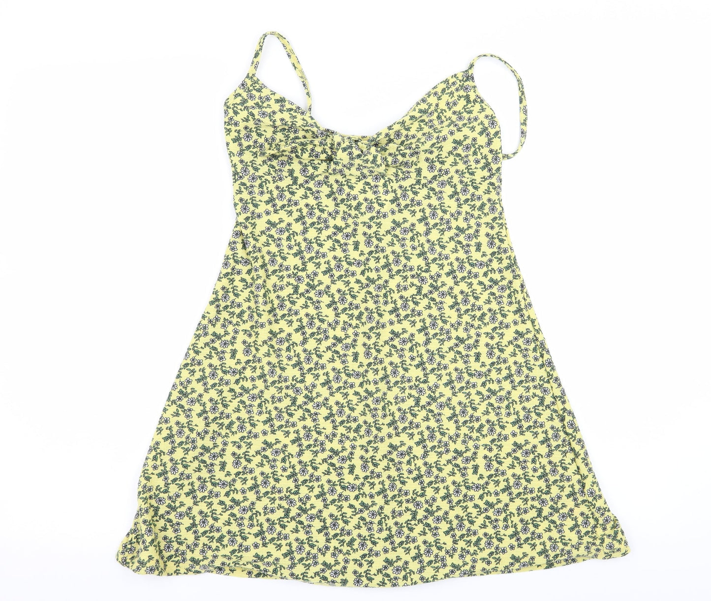 Womens UK Size 4 Topshop Yellow Basic Blouse
