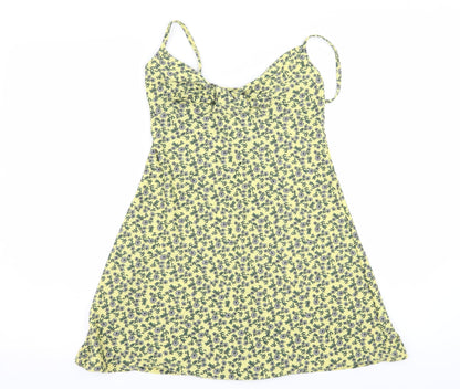 Womens UK Size 4 Topshop Yellow Basic Blouse