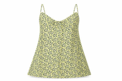 Womens UK Size 4 Topshop Yellow Basic Blouse