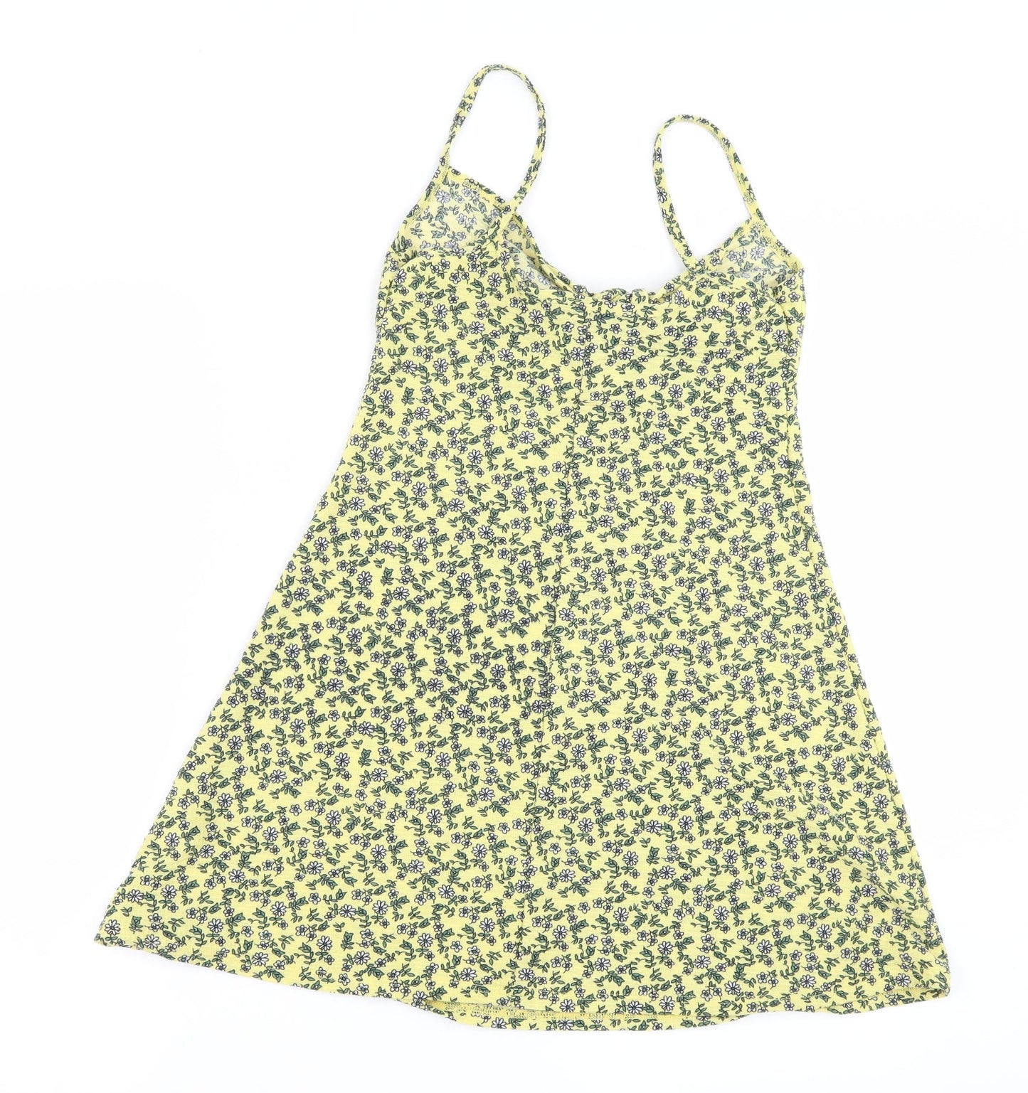 Womens UK Size 4 Topshop Yellow Basic Blouse