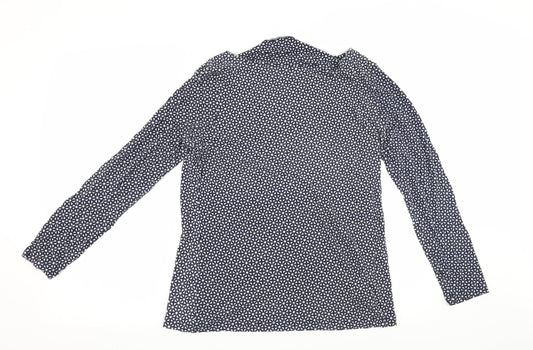 M&S Womens Blue Argyle/Diamond  Basic T-Shirt Size 14