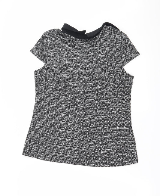 Dorothy Perkins Womens Black   Ringer Blouse Size 14