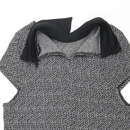 Dorothy Perkins Womens Black   Ringer Blouse Size 14