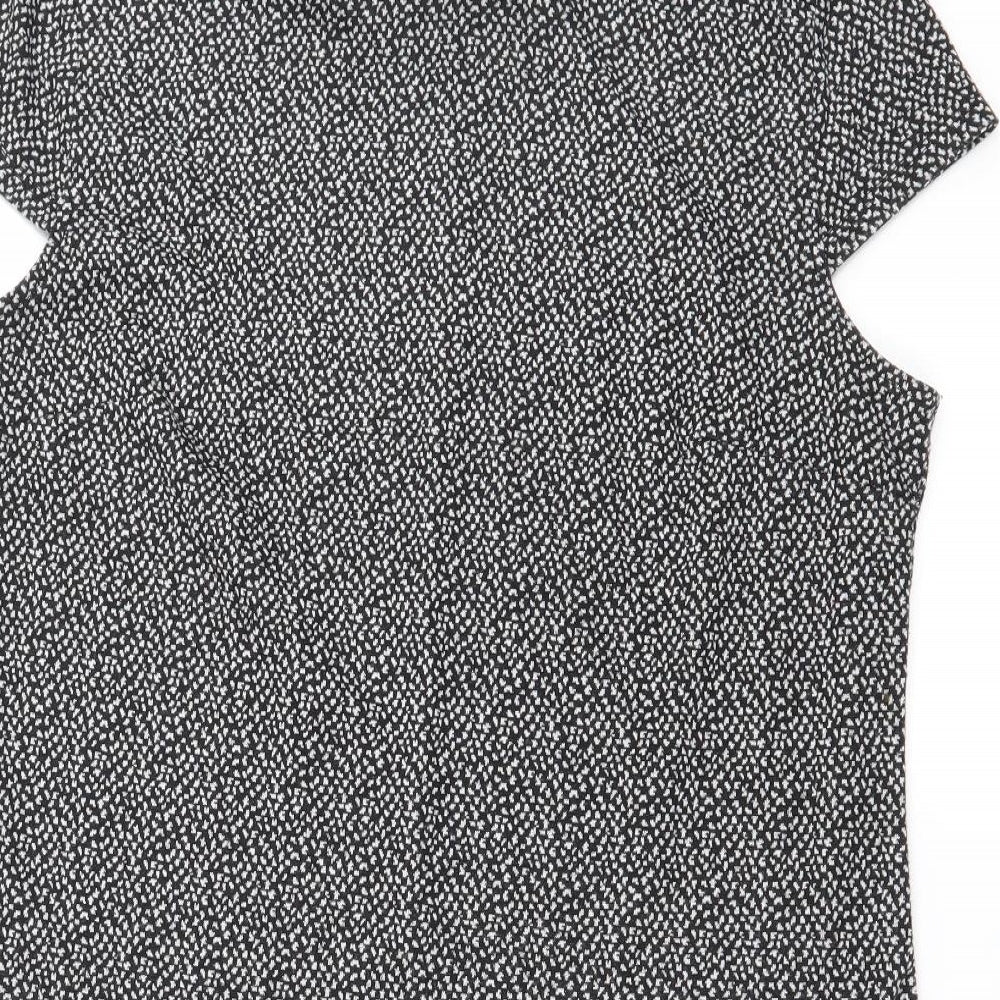 Dorothy Perkins Womens Black   Ringer Blouse Size 14