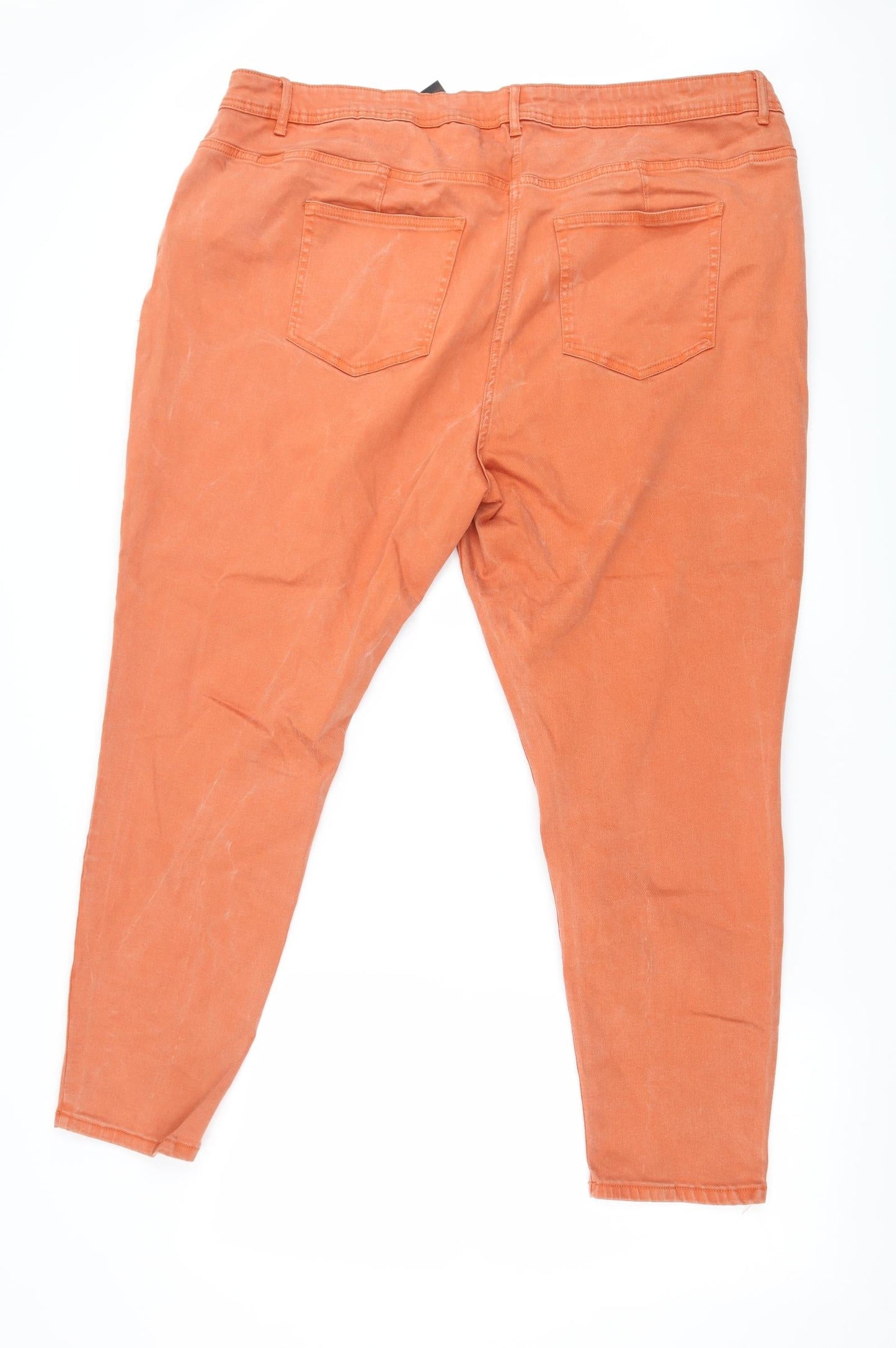Mens UK Size 26 Soft Touch Regular Fit Skinny Orange Jeans
