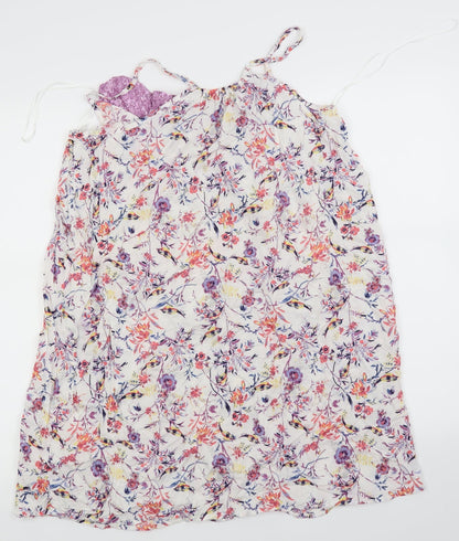 M&S  Womens White Floral  Slip Dress  Size 10