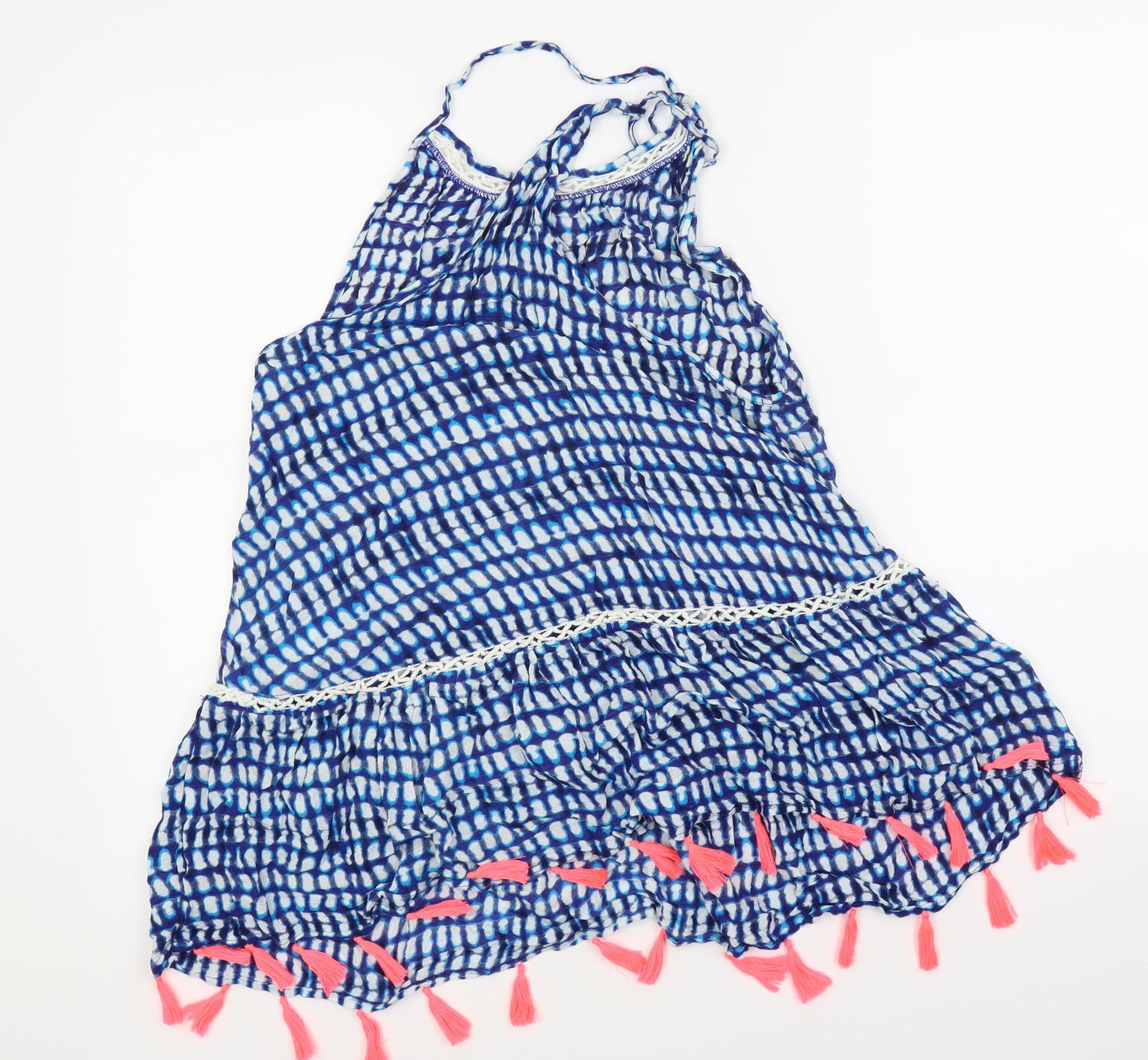 Papaya Womens Blue Polka Dot  Basic Blouse Size S