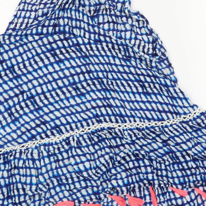 Papaya Womens Blue Polka Dot  Basic Blouse Size S