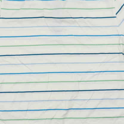 Ungaro Mens White Striped   Polo Size M