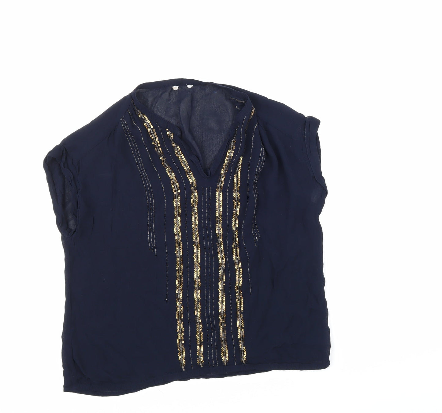 Womens UK Size  Preworn Blue Basic Blouse