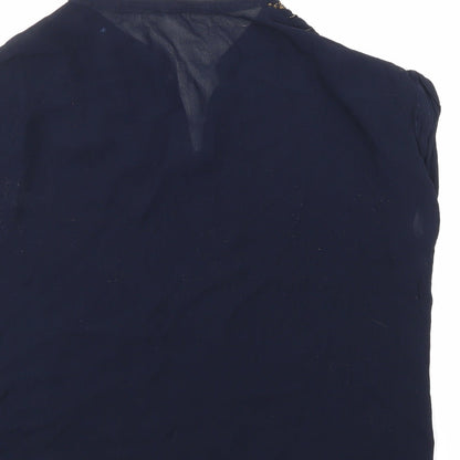 Womens UK Size  Preworn Blue Basic Blouse
