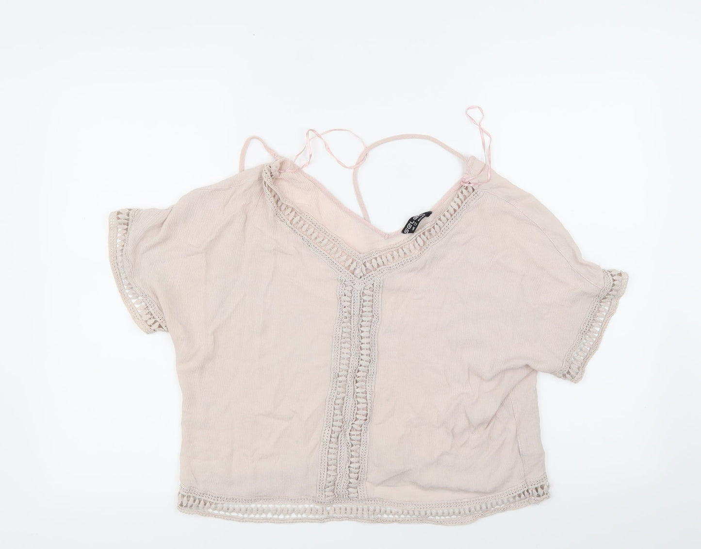 Womens UK Size 12 Select Pink Basic Blouse