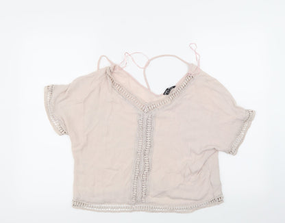 Womens UK Size 12 Select Pink Basic Blouse