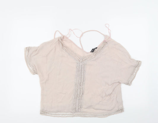 Womens UK Size 12 Select Pink Basic Blouse