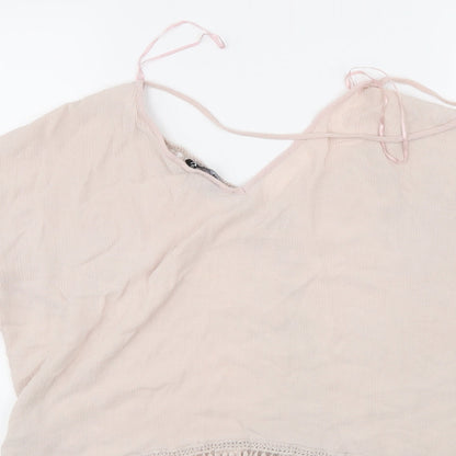 Womens UK Size 12 Select Pink Basic Blouse