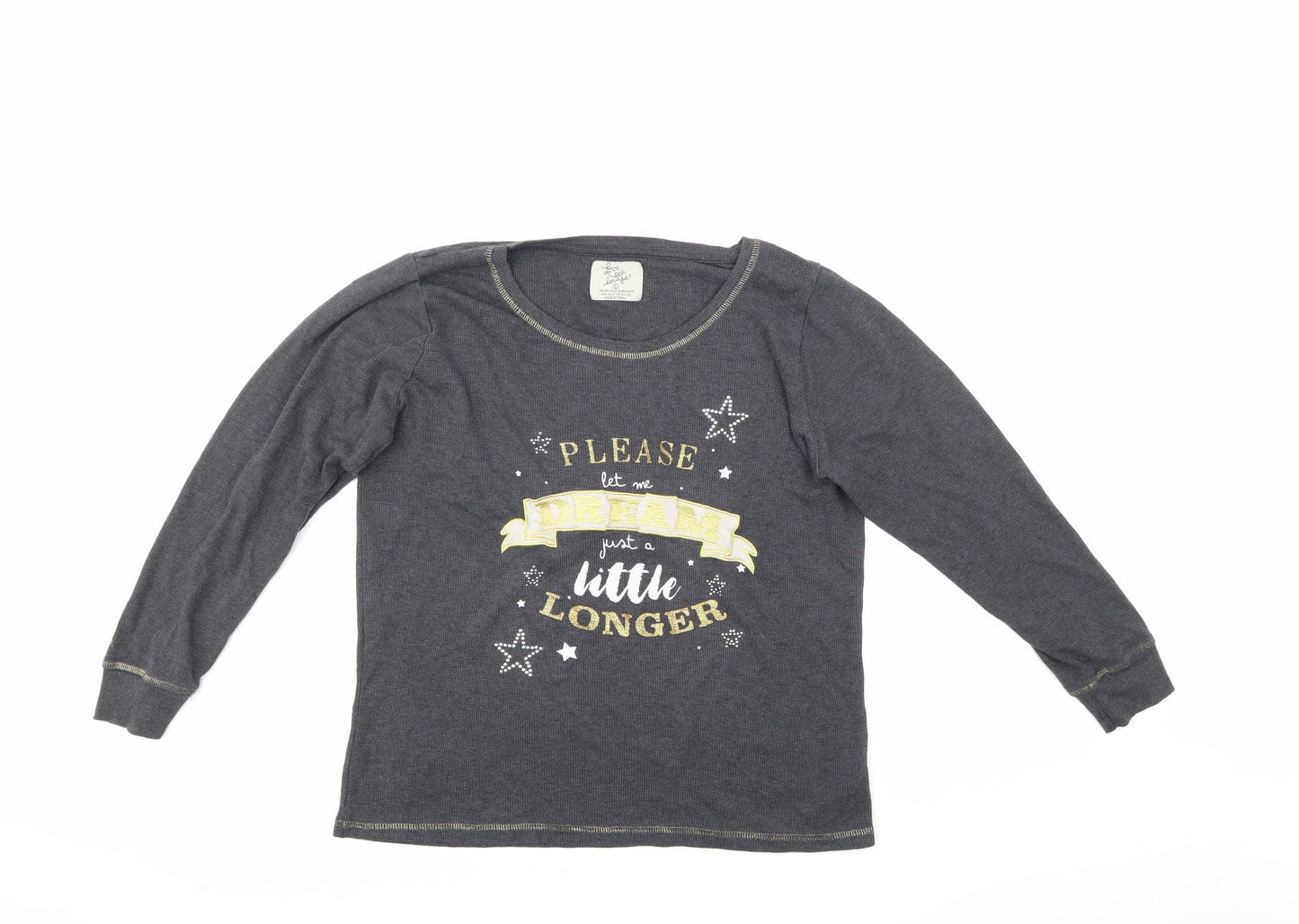 Love To Lounge Womens Grey   Pullover Jumper Size L
