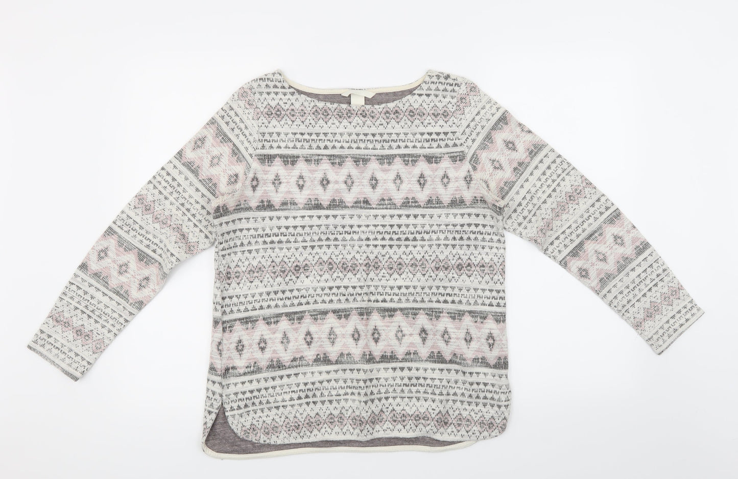 H&M Womens Multicoloured Argyle/Diamond  Pullover Jumper Size M