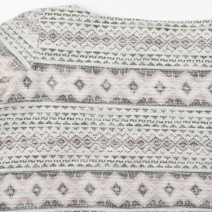 H&M Womens Multicoloured Argyle/Diamond  Pullover Jumper Size M