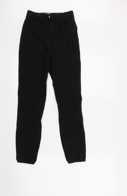 Denim & Co. Womens Black  Denim Trousers  Size 4 L25 in