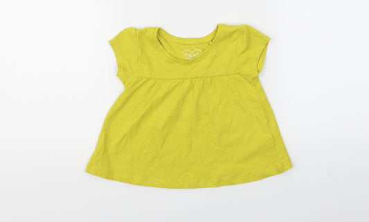 NEXT Girls Yellow   T-Shirt Dress  Size 9-12 Months