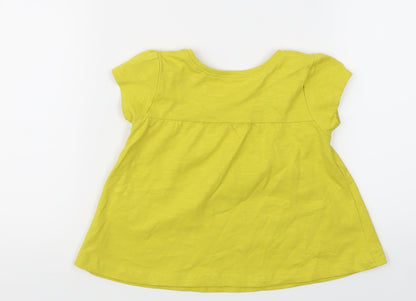 NEXT Girls Yellow   T-Shirt Dress  Size 9-12 Months