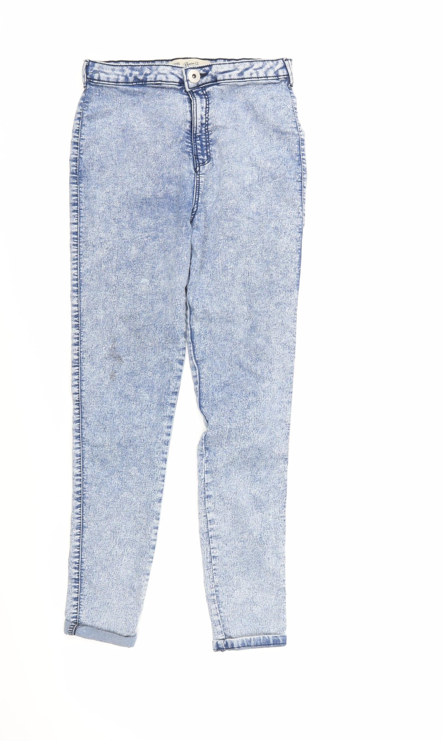 Denim & Co. Girls Blue  Denim Straight Jeans Size 12-13 Years