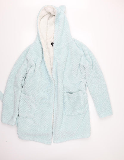 Preworn Womens Blue Solid  Top Robe