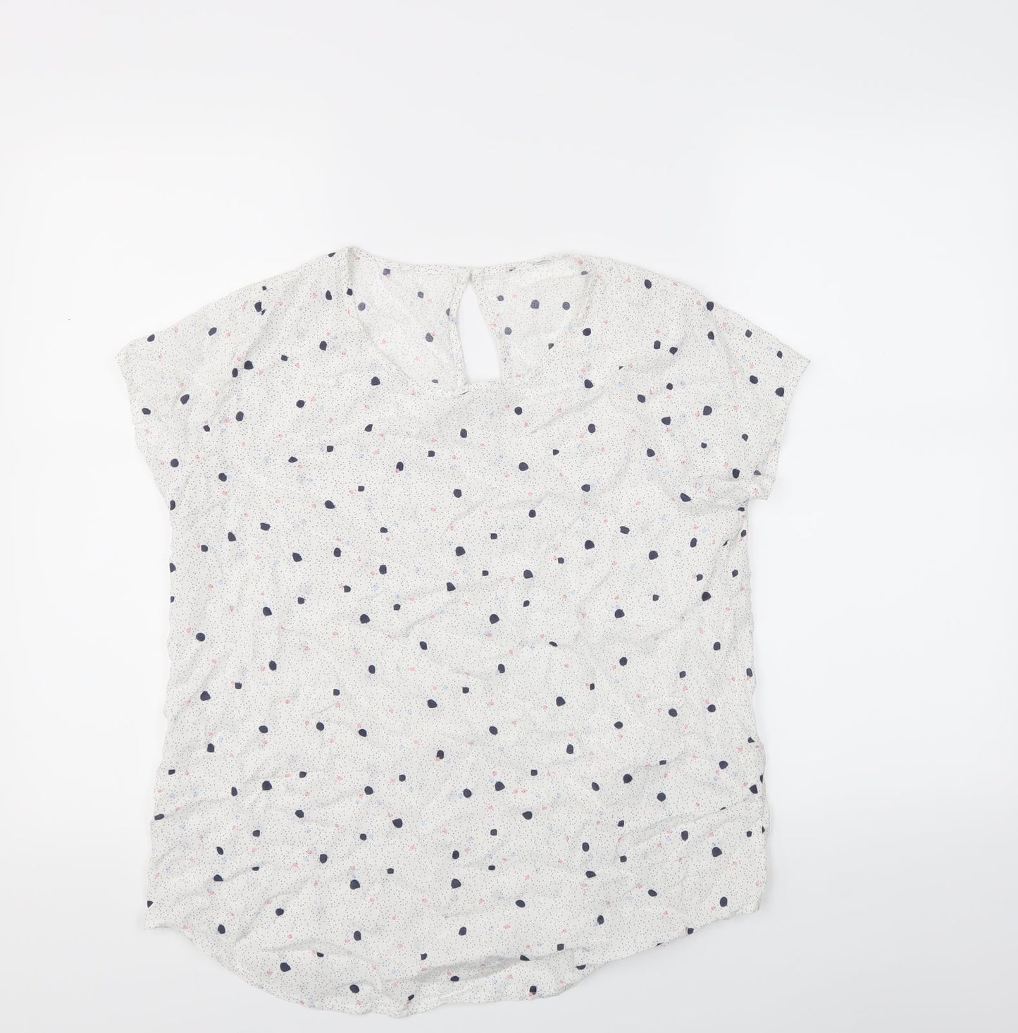 Womens UK Size  Preworn White Basic Blouse