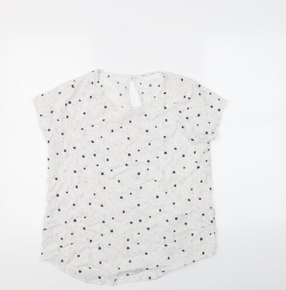 Womens UK Size  Preworn White Basic Blouse