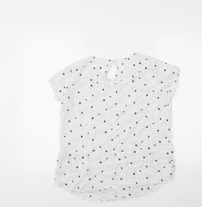 Womens UK Size  Preworn White Basic Blouse