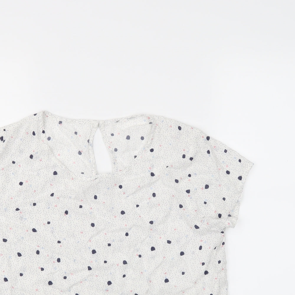 Womens UK Size  Preworn White Basic Blouse