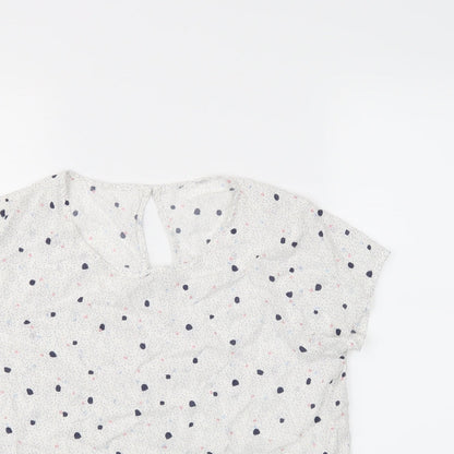 Womens UK Size  Preworn White Basic Blouse