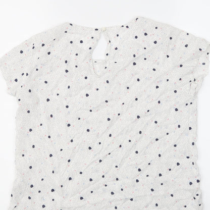 Womens UK Size  Preworn White Basic Blouse