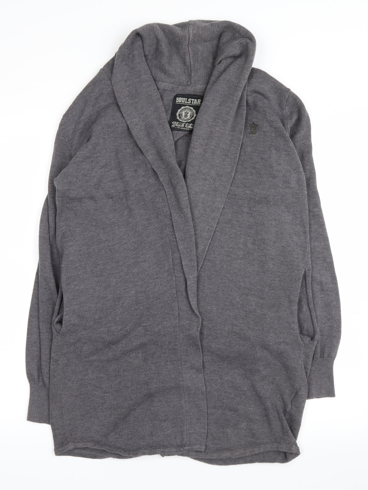 Soul Star Womens Grey   Cardigan Jumper Size L