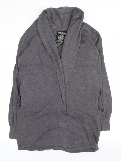 Soul Star Womens Grey   Cardigan Jumper Size L