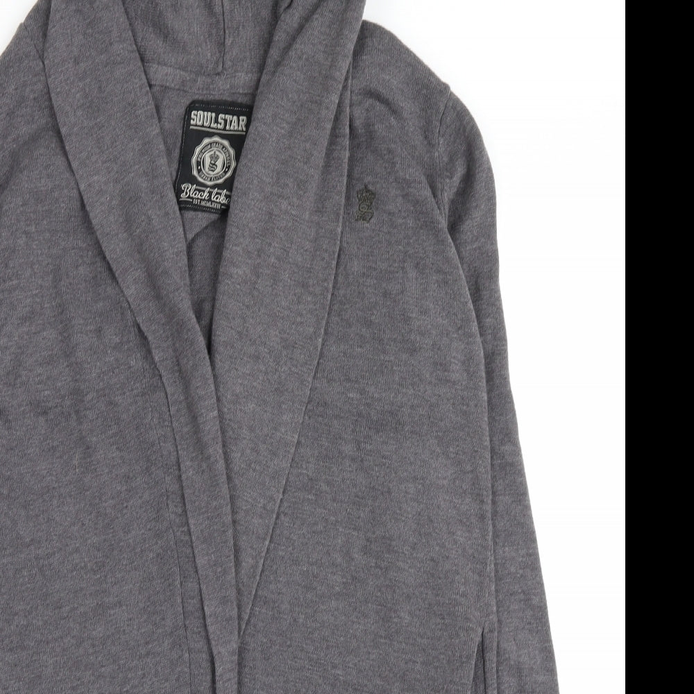 Soul Star Womens Grey   Cardigan Jumper Size L